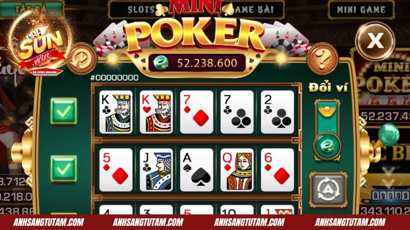 Tính tiền thưởng chi tiết trong phiên bản Mini Poker